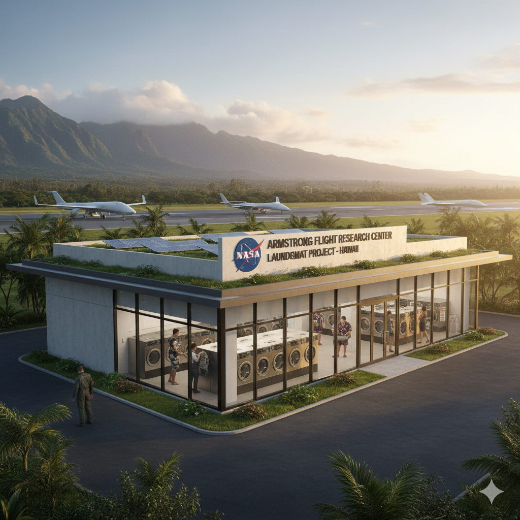 Laundromat Project at NASA Armstrong Flight Research Center, Hawaii, with SSHO oversight by Titan Consultants ensuring OSHA compliance and safe project completion.