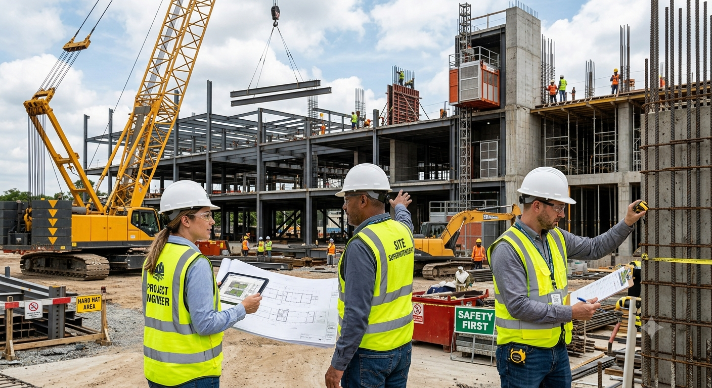 CEI inspector and contractor reviewing installed equipment